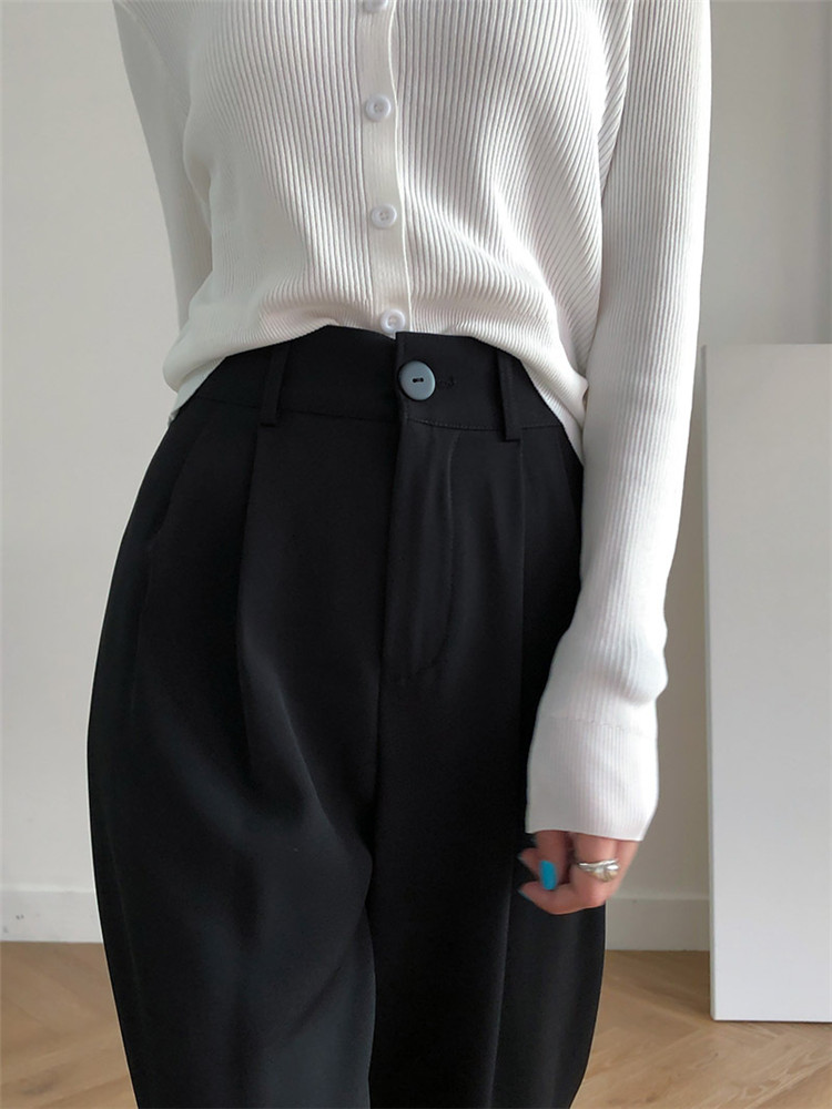 グレー パンツ 秋冬ハイウエストワイドパンツ きれいめカジュアル