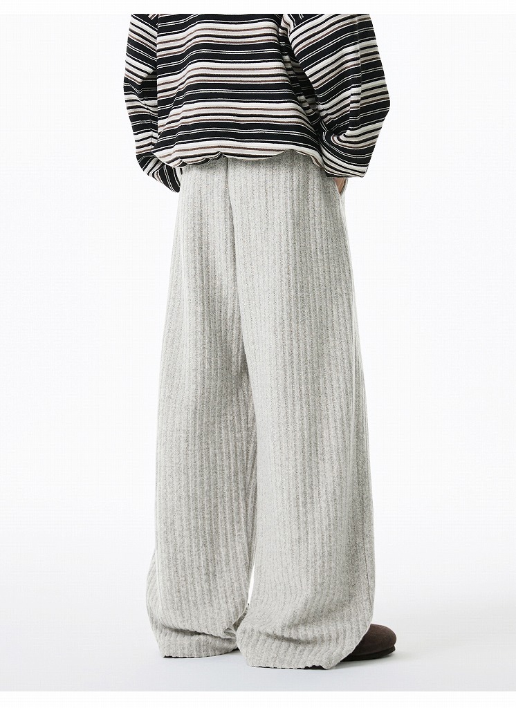 グレー パンツ メンズ タック入りワイドパンツ グレー 秋新作