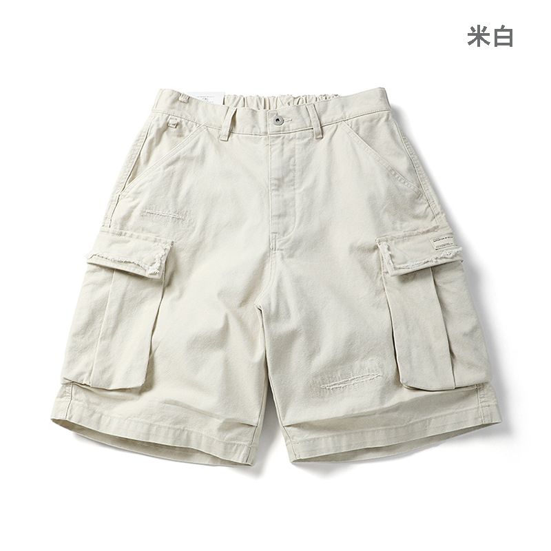 グレー パンツ 男女兼用 グレー カーゴ ショートパンツ ワーク風 春夏