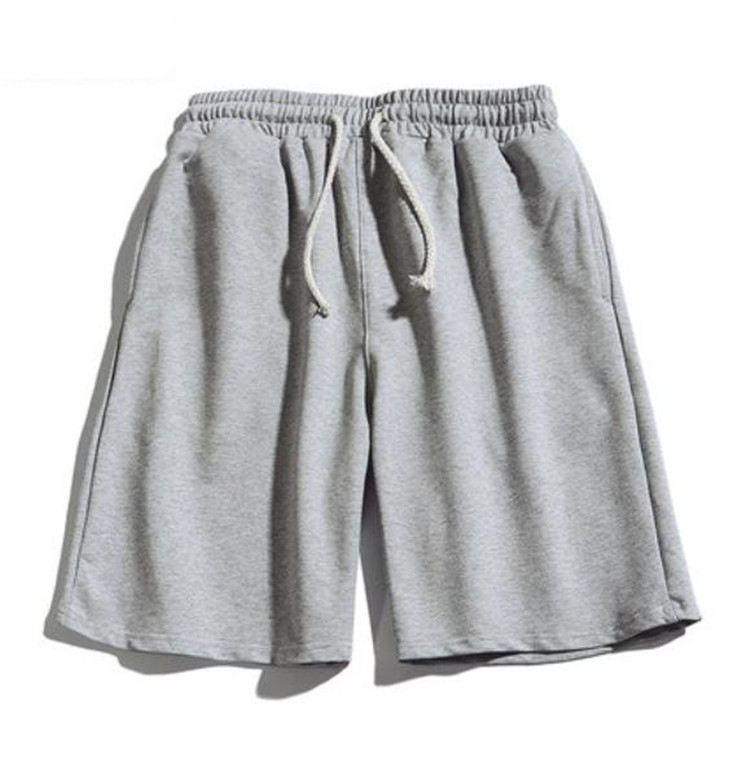 グレー パンツ 夏用メンズ無地カジュアルショートパンツ快適ゆったりシルエット