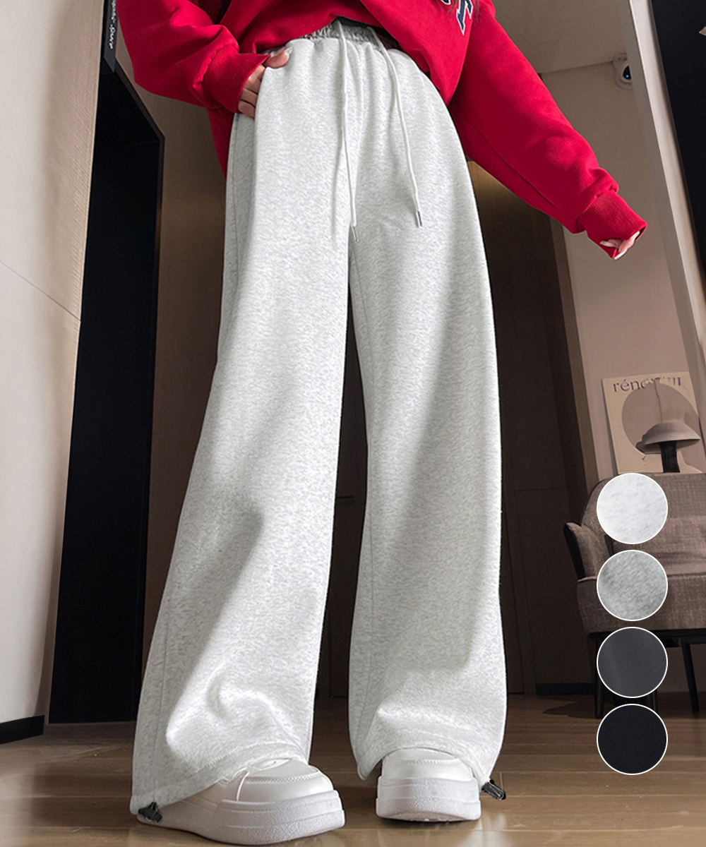 グレー パンツ グレー スウェットパンツ レディース ワイドロングパンツ