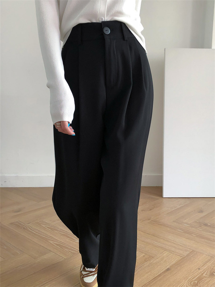 グレー パンツ 秋冬ハイウエストワイドパンツ きれいめカジュアル