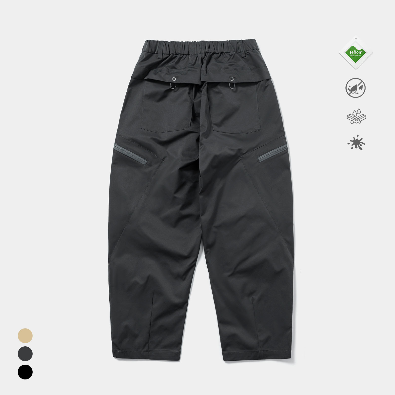 グレー パンツ 男女兼用 グレー ワークパンツ 多機能ポケット付き