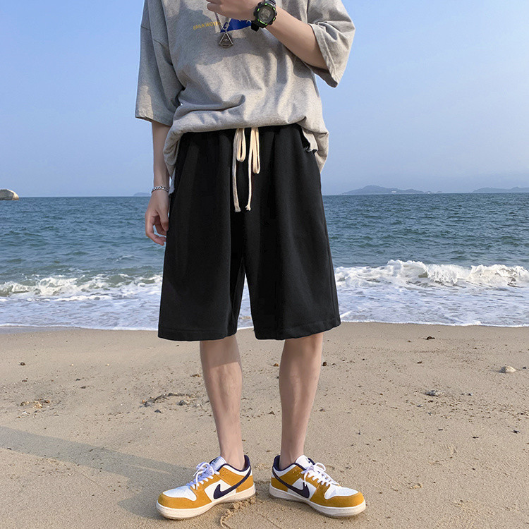 グレー パンツ メンズ グレー ショートパンツ ゆったり ワイド 夏物