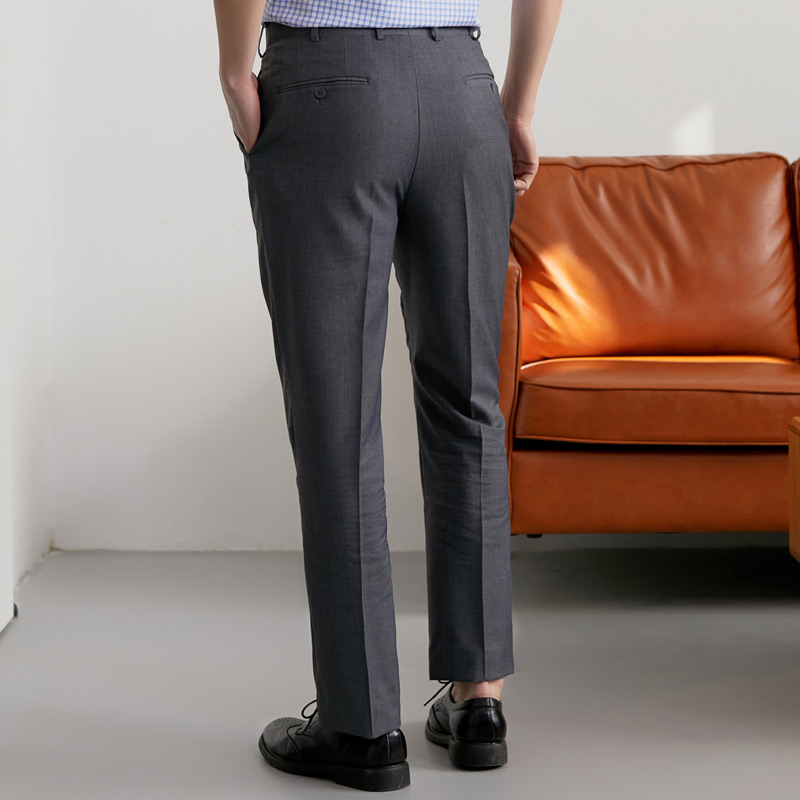 グレー パンツ 上質スリムフィット スラックス