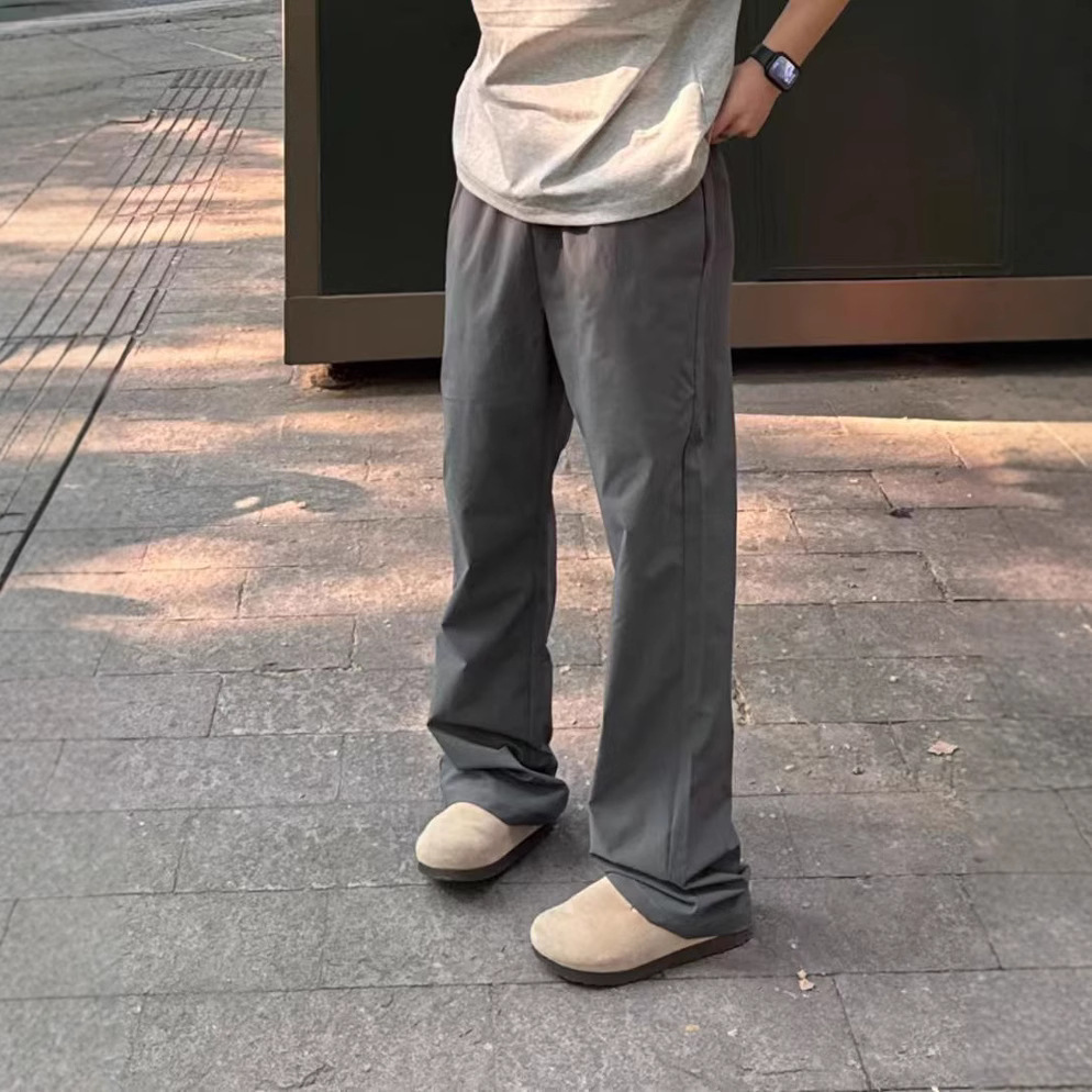 グレー パンツ 実用的多機能ポケットパンツ
