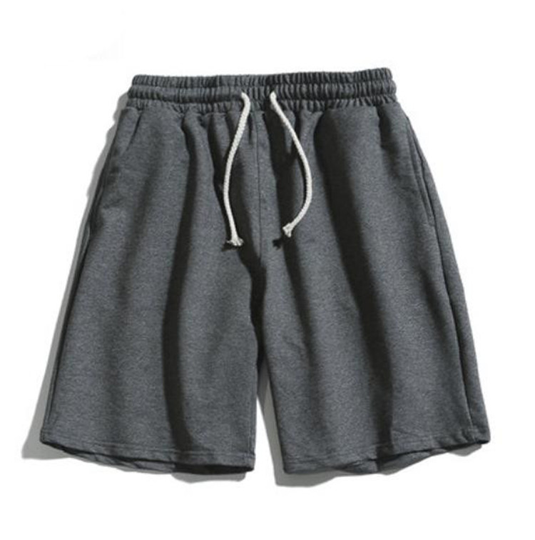 グレー パンツ 夏用メンズ無地カジュアルショートパンツ快適ゆったりシルエット