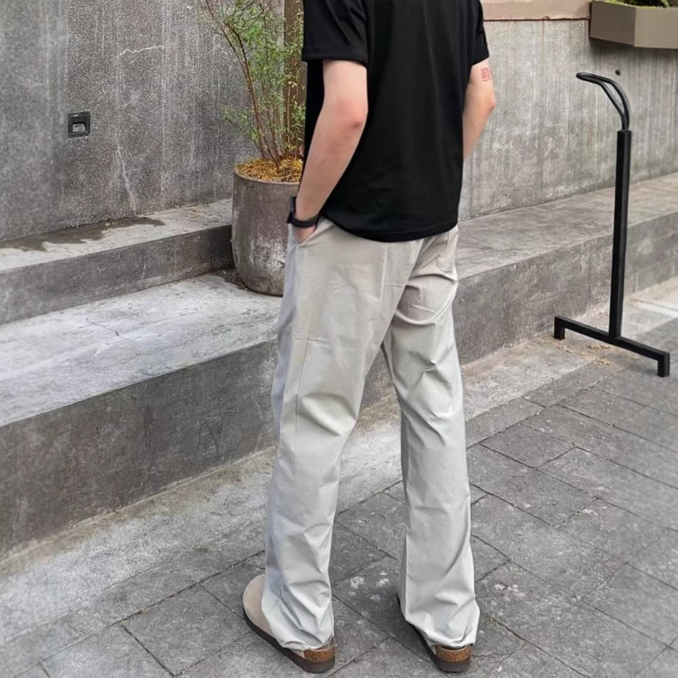 グレー パンツ 実用的多機能ポケットパンツ