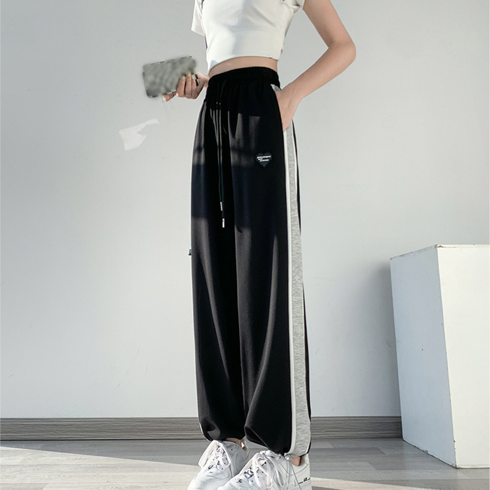 グレー パンツ グレー スウェットパンツ レディース ハート柄ロゴ