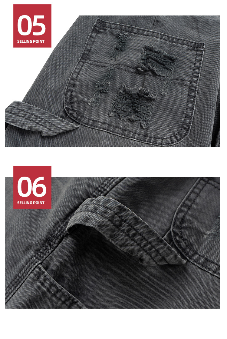 グレー パンツ グレー ダメージ加工 デニムパンツ 男女兼用 ワイド