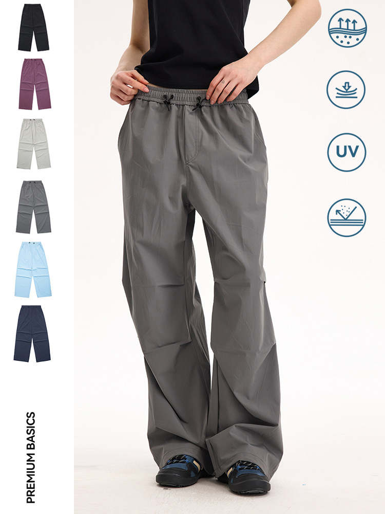 グレー パンツ 男女兼用防水速乾ワーク風パンツ全6色春夏秋新作