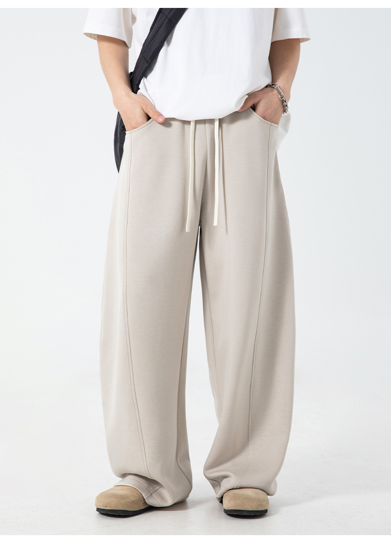 グレー パンツ メンズ 春新作 グレー ワイドスウェットパンツ 全3色