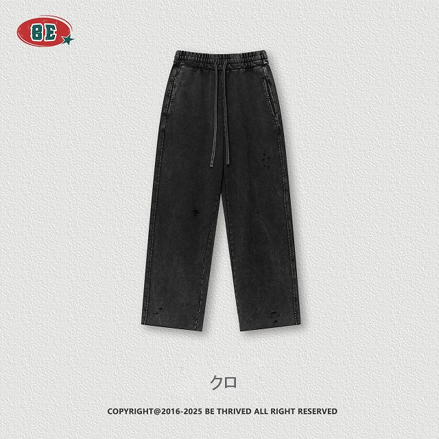 メンズ ヴィンテージ風 ワイドパンツ 男女兼用 ゆったり グレー パンツ 春秋