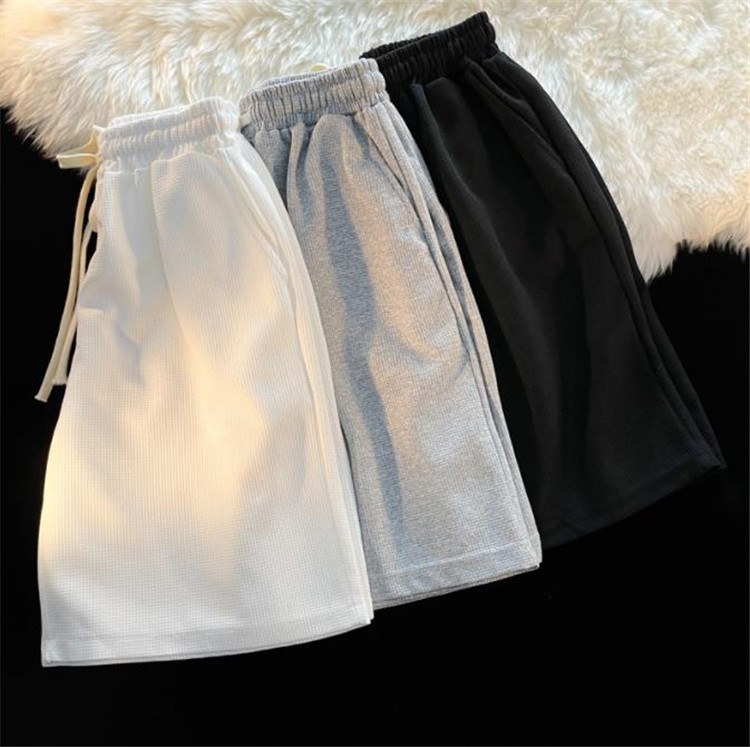 ゆったりショートパンツ 男性用 無地 グレー パンツ