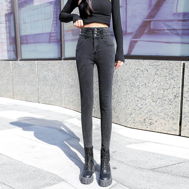 グレー パンツ すっきりシルエット美脚パンツ