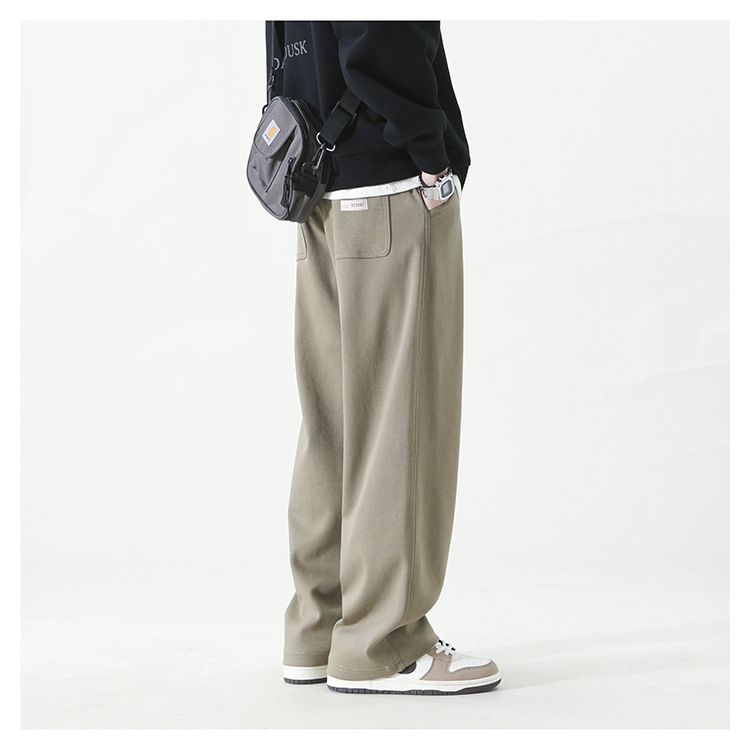 グレーパンツ ゆったりワイドシルエット裏起毛　スウェット