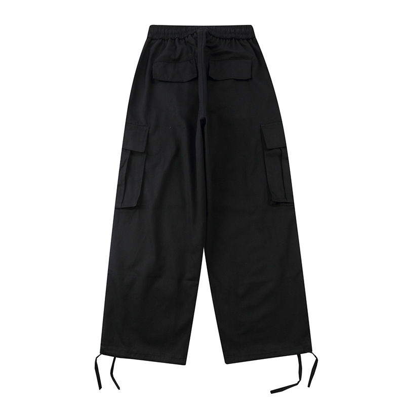 グレー パンツ 男女兼用グレーワークパンツ秋冬ストリート系ボトムス