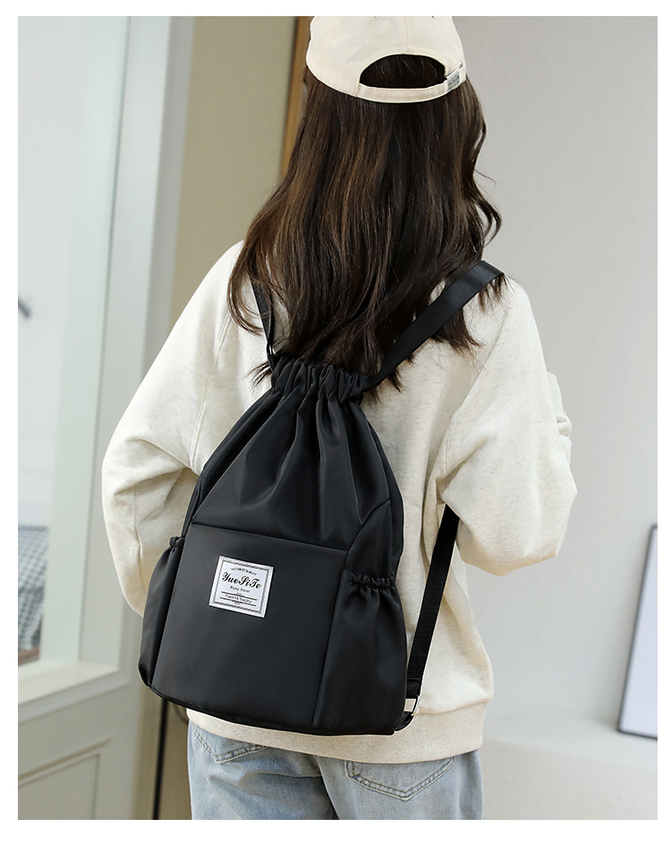 ジムバッグ レディース撥水巾着型バックパック