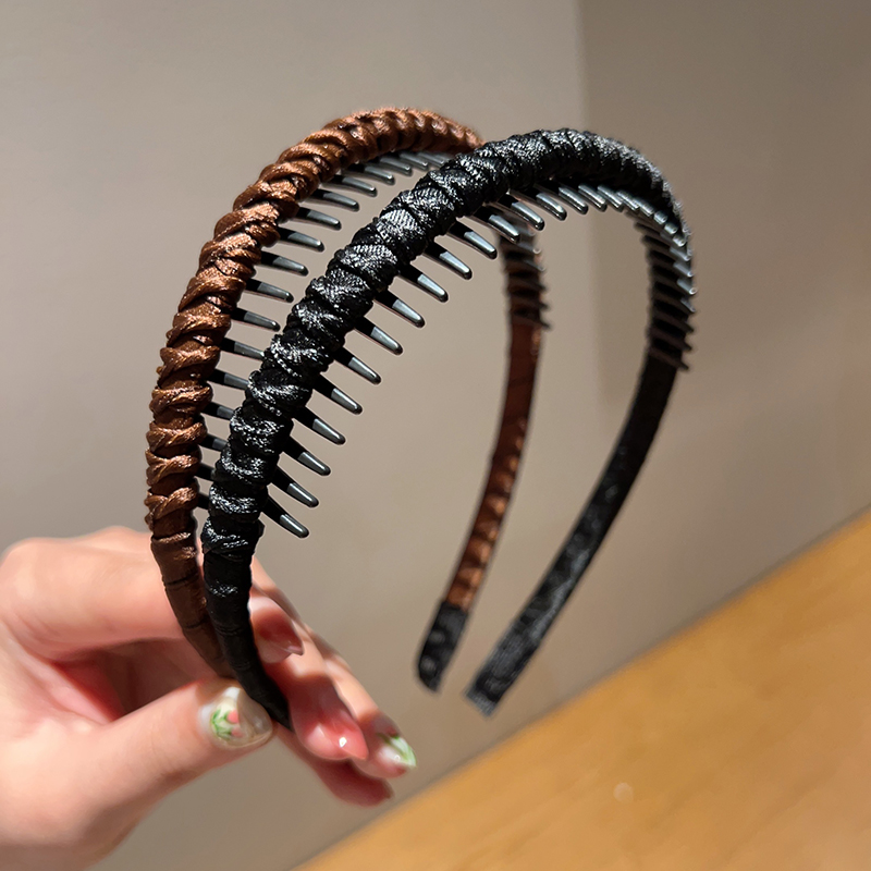 ヘアアクセサリー 編み込み風コームカチューシャ