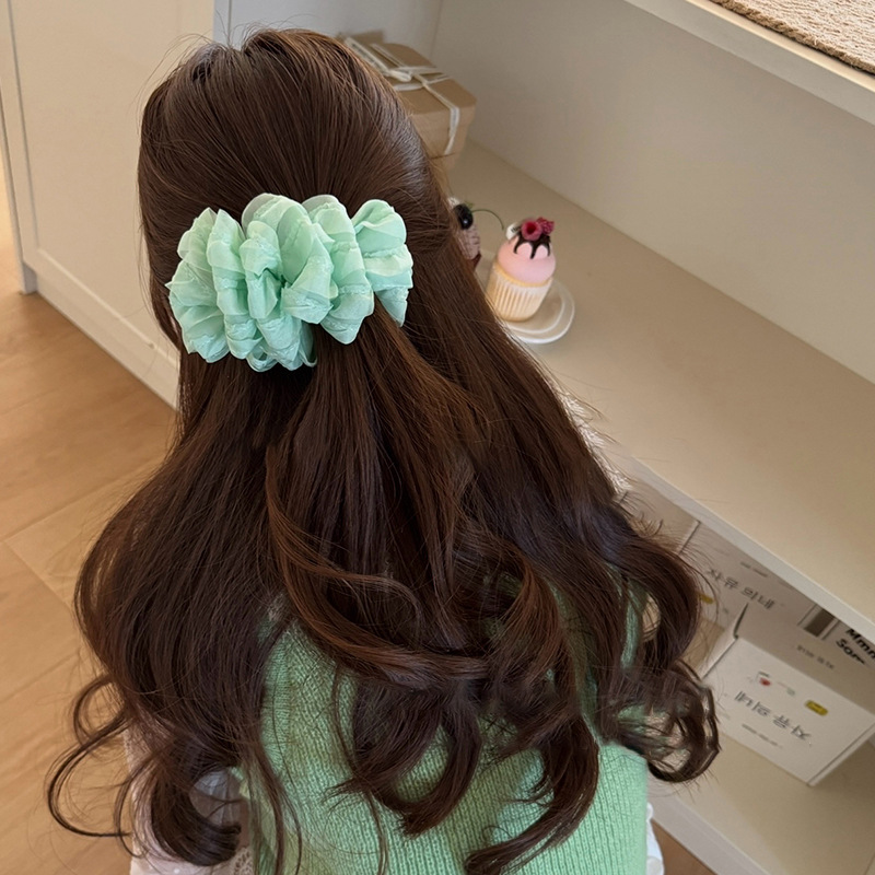 ヘアアクセサリー ふんわりシフォンローズバレッタ