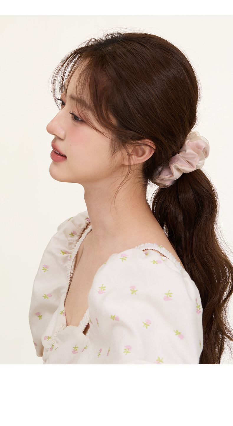 ヘアアクセサリー サテン艶めき優美シュシュ