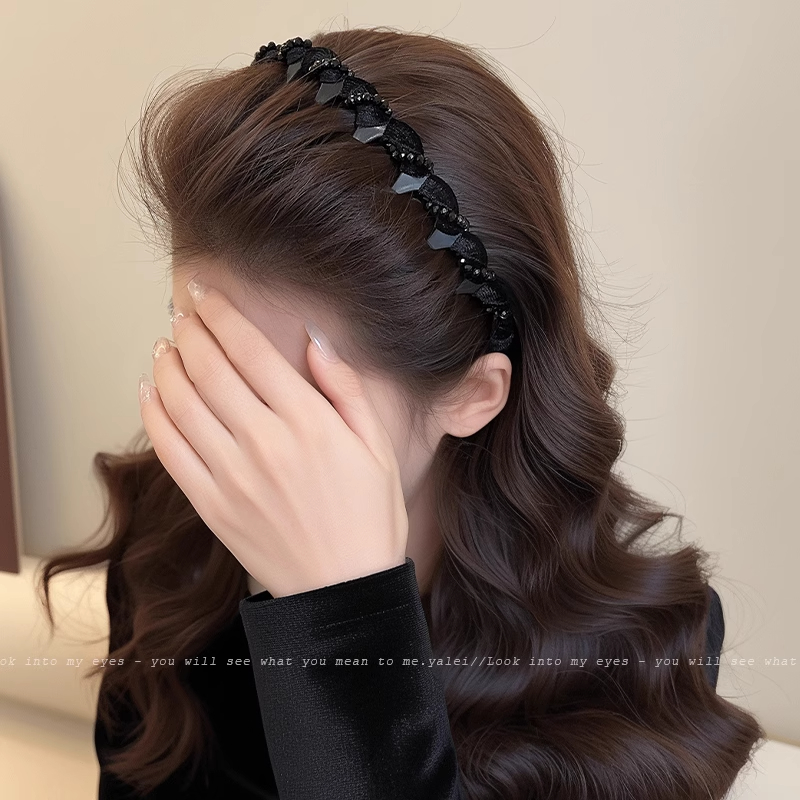 ヘアアクセサリー 輝きの結晶 編みこみカチューシャ