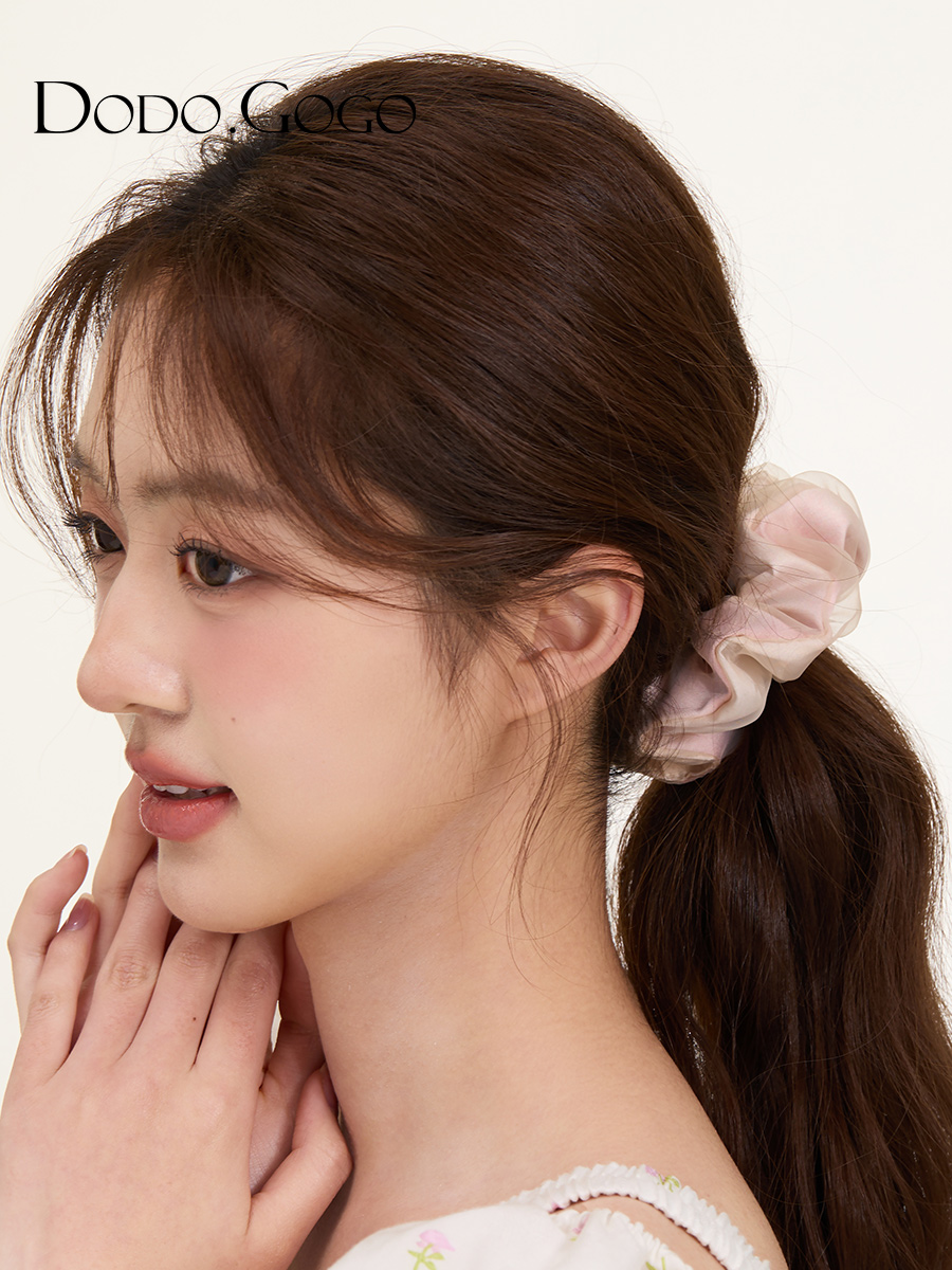 ヘアアクセサリー サテン艶めき優美シュシュ