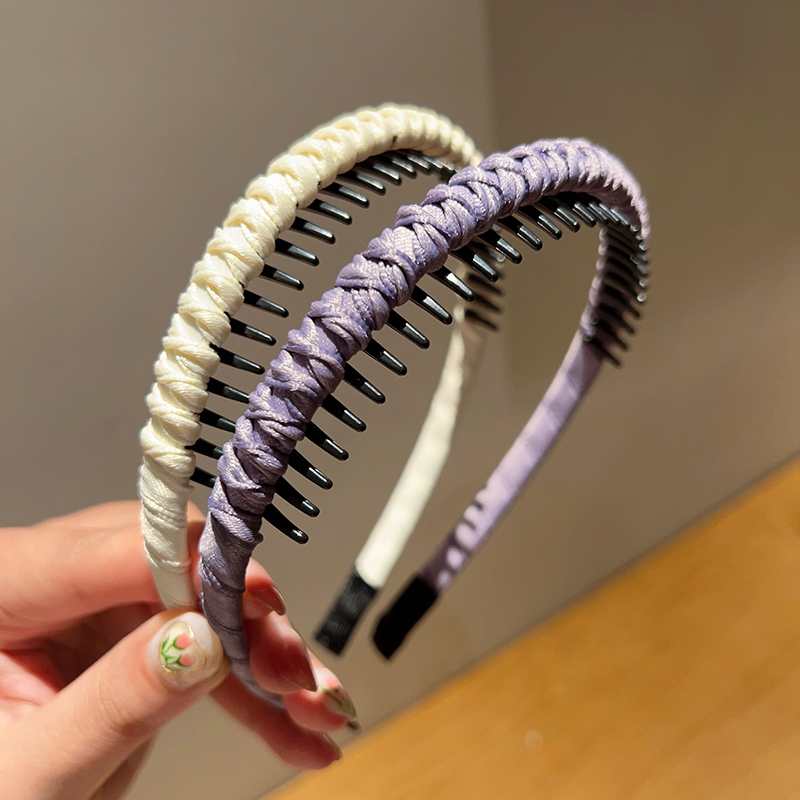 ヘアアクセサリー 編み込み風コームカチューシャ