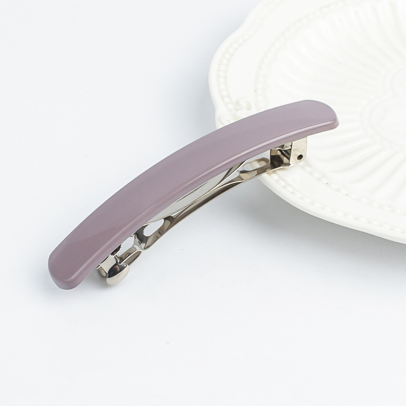 ヘアアクセサリー シンプル光沢スティックバレッタ