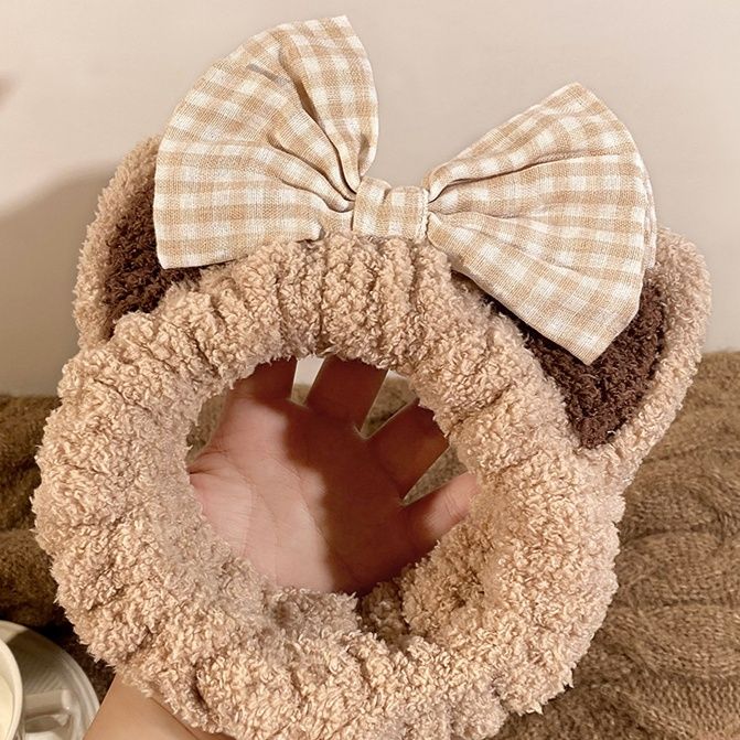 ヘアアクセサリー もこもこ動物耳カチューシャ