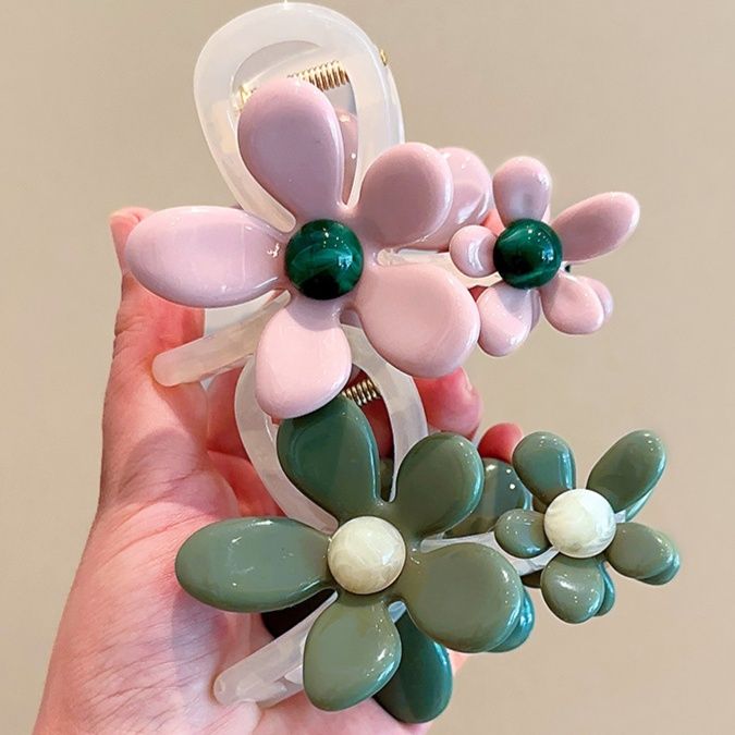 ヘアアクセサリー 花園の輝き 花形バレッタ