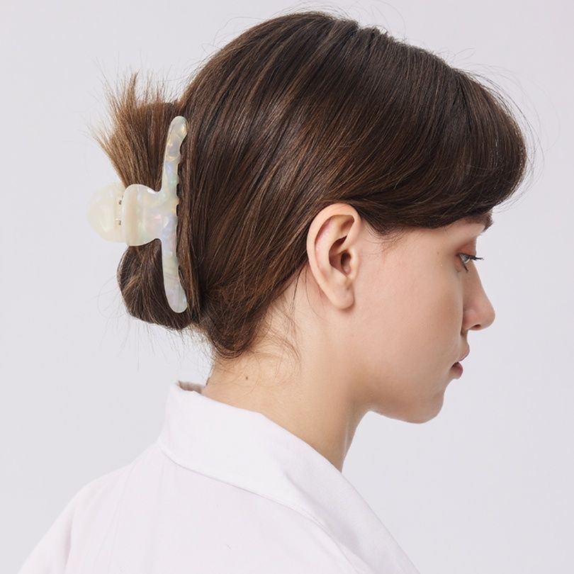 ヘアアクセサリー 貝殻の海 まとめ髪バレッタ