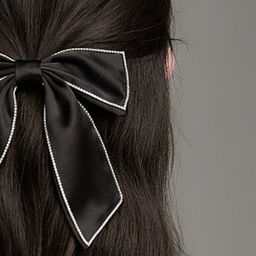 ヘアアクセサリー エレガントリボンバレッタ