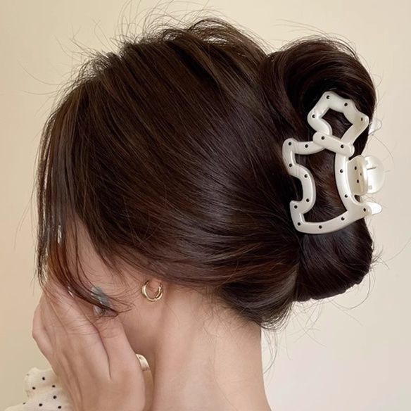 ヘアアクセサリー わんちゃんシルエットバレッタ