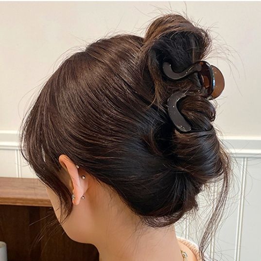 ヘアアクセサリー 波形デザイン まとめ髪バレッタ