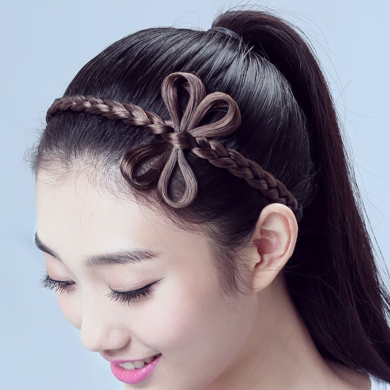 ヘアアクセサリー 編み込みリボンカチューシャ