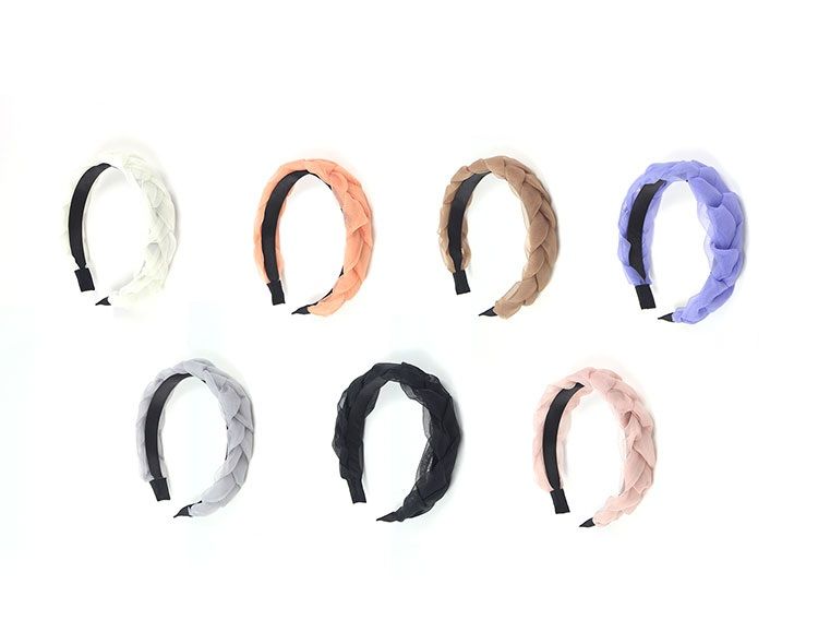 ヘアアクセサリー シフォン編み込みカチューシャ