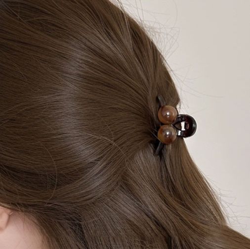 ヘアアクセサリー 立体球体デザインバレッタ