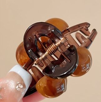ヘアアクセサリー 立体球体デザインバレッタ