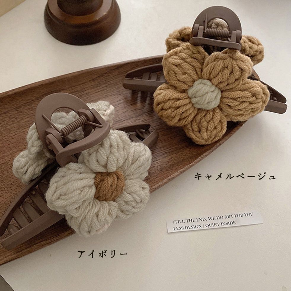 花モチーフ バレッタ レディース 髪留め