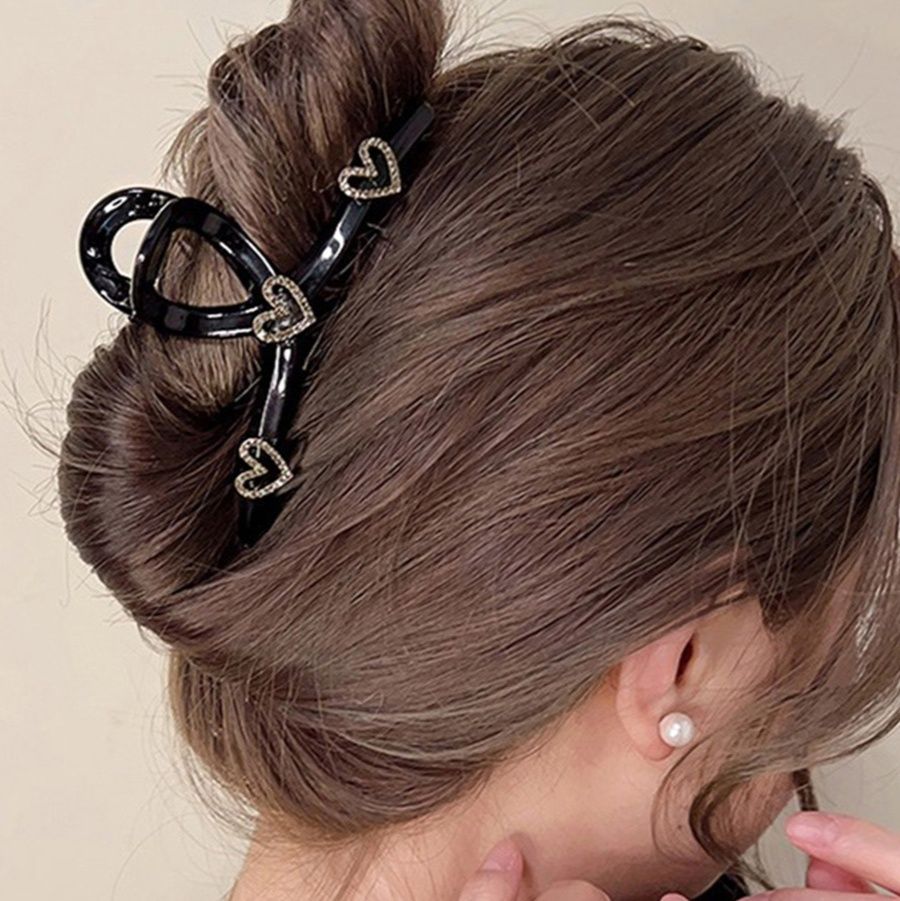韓国風ハートモチーフバレッタ おしゃれヘアクリップ
