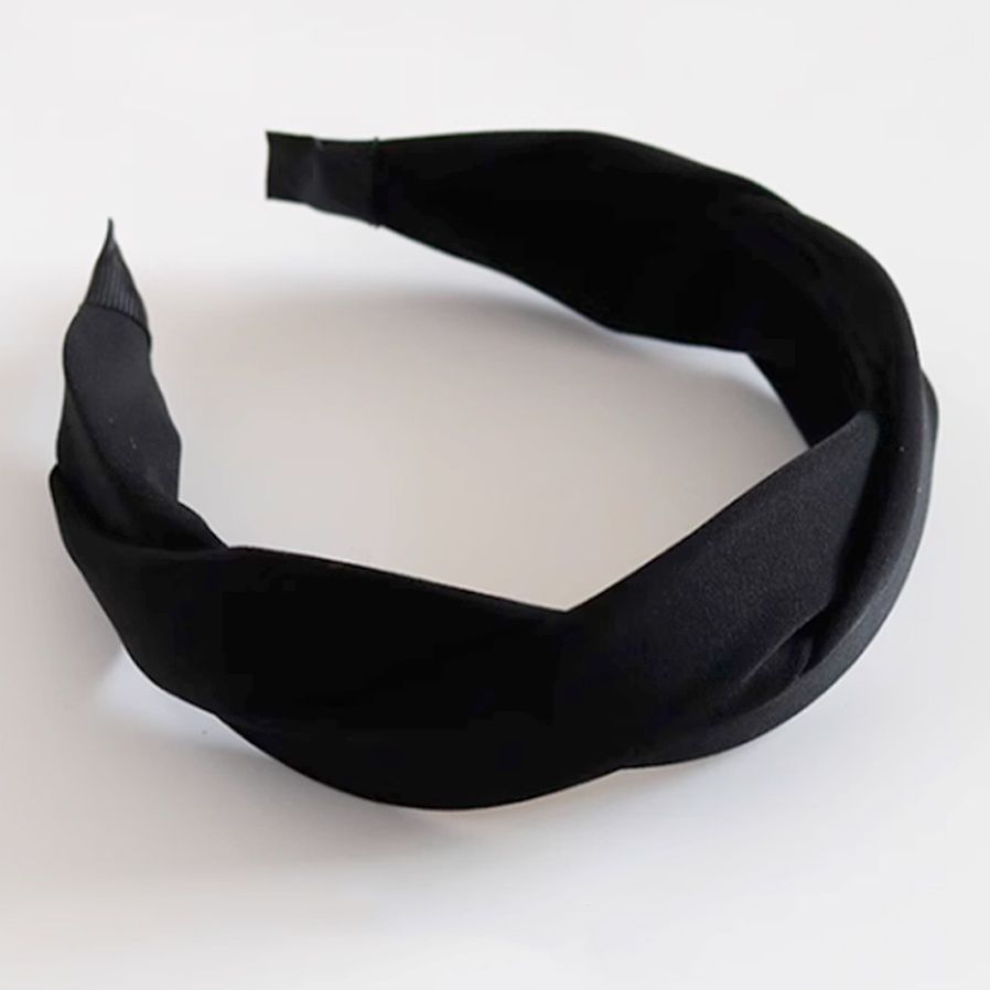  ツイスト編みカチューシャ 韓国風 幅広タイプ