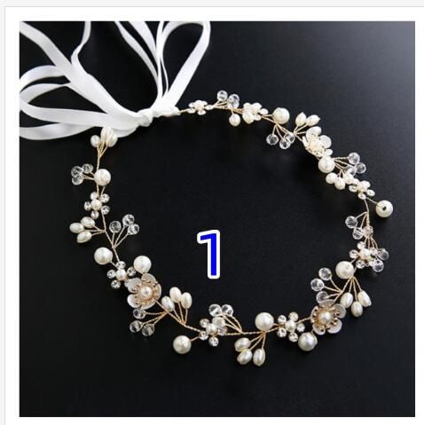 ヘアアクセサリー 花嫁用パール花飾りカチューシャ ウエディング髪飾り