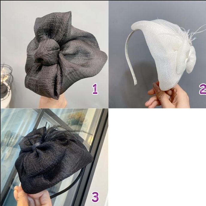 ヘアアクセサリー 大きなリボン結び カチューシャ 髪飾り 上品 3色展開