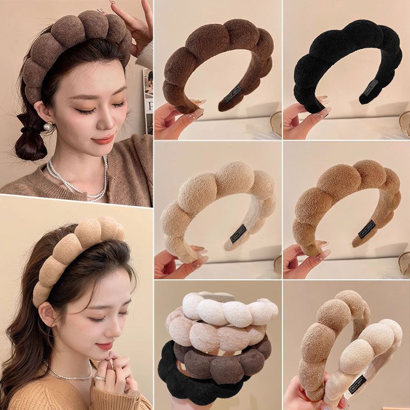 ヘアアクセサリー ふんわり雲型ボリュームもこもこカチューシャ