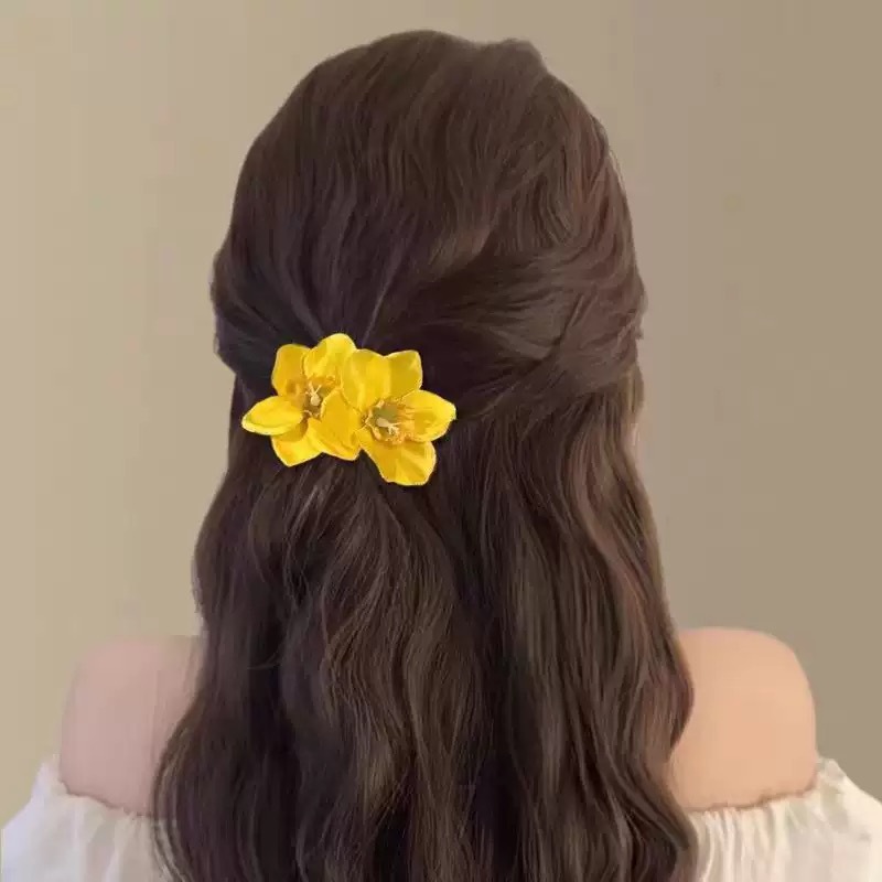 ヘアアクセサリー 花園の輝き 蘭モチーフバレッタ