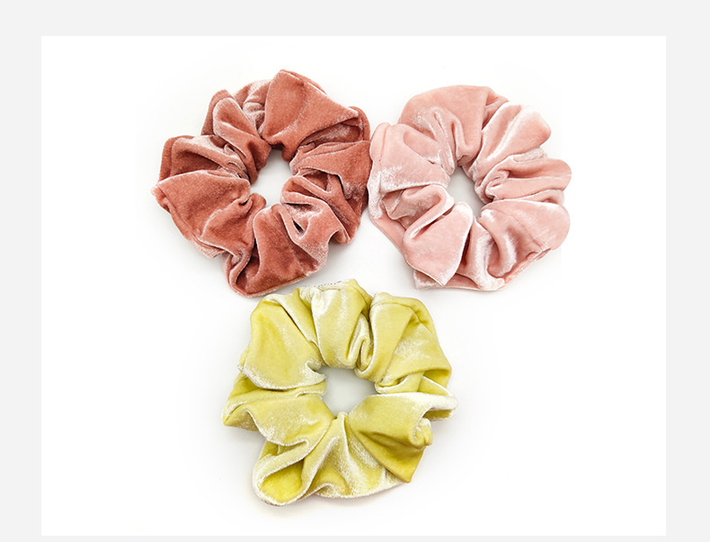 ヘアアクセサリー 上品な光沢ベロア調シュシュ