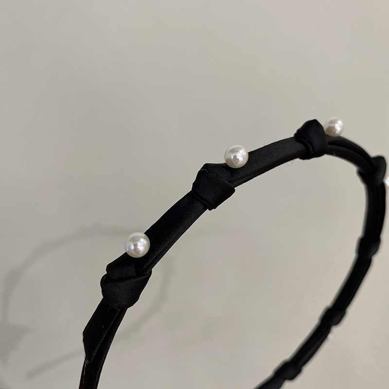 ヘアアクセサリー リボンパール 上品カチューシャ