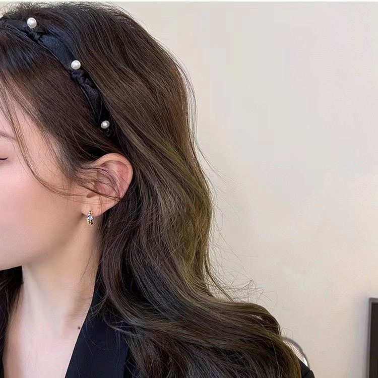 ヘアアクセサリー リボンパール 上品カチューシャ