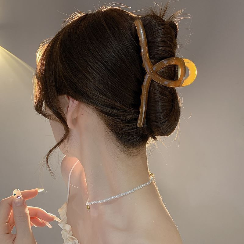 ヘアアクセサリー しなやかリボン バレッタ